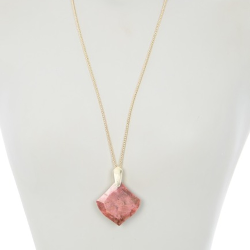Kendra Scott Aislinn Necklace - Pink Rhodonite - Picture 2 of 4